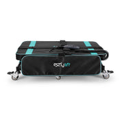 Lowered Movinglife EZY LIFT carrying a folded mobility scooter