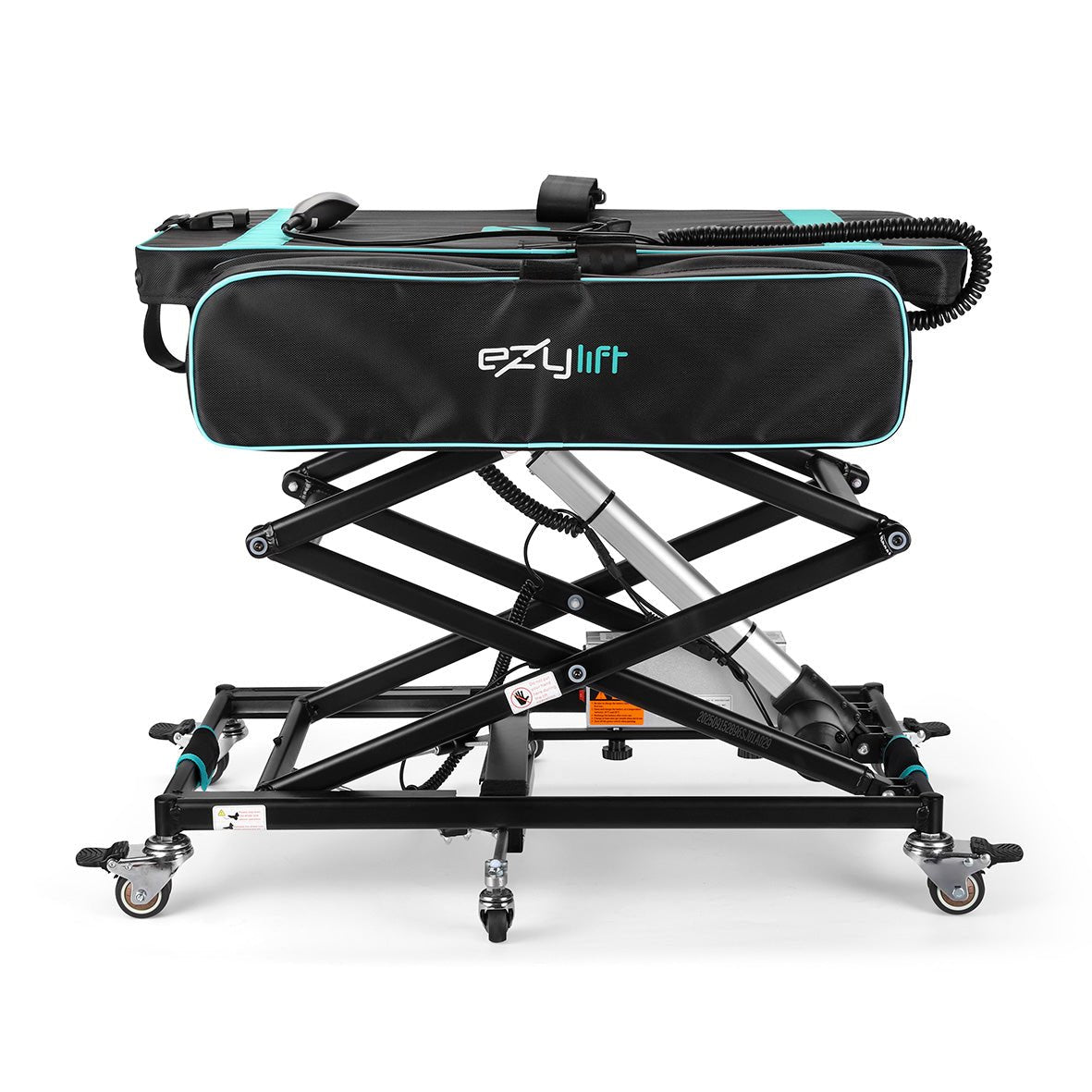 Side view of a partially raised Movinglife EZY LIFT platform