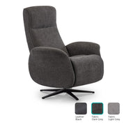 Dark grey Movinglife EZY COMFORT reclining lift chair with color swatches