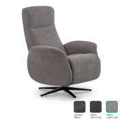 Light grey Movinglife EZY COMFORT reclining lift chair with color swatches