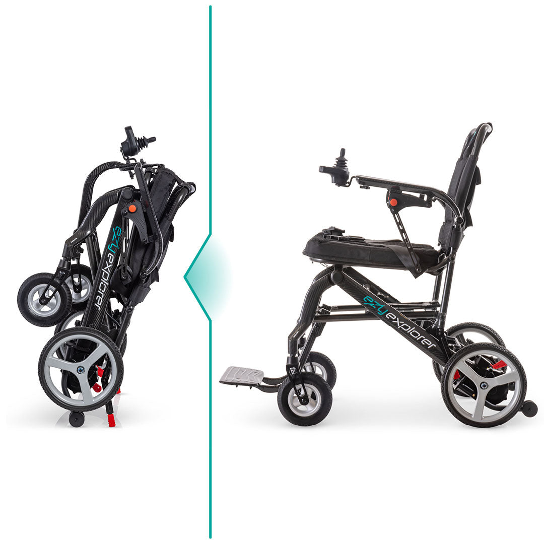כיסא גלגלים חשמלי EZY EXPLORER - מבט מקרוב על טכנולוגיית הקיפול והשלדה