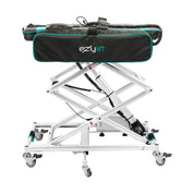 Raised Movinglife EZY LIFT showing lift platform and remote